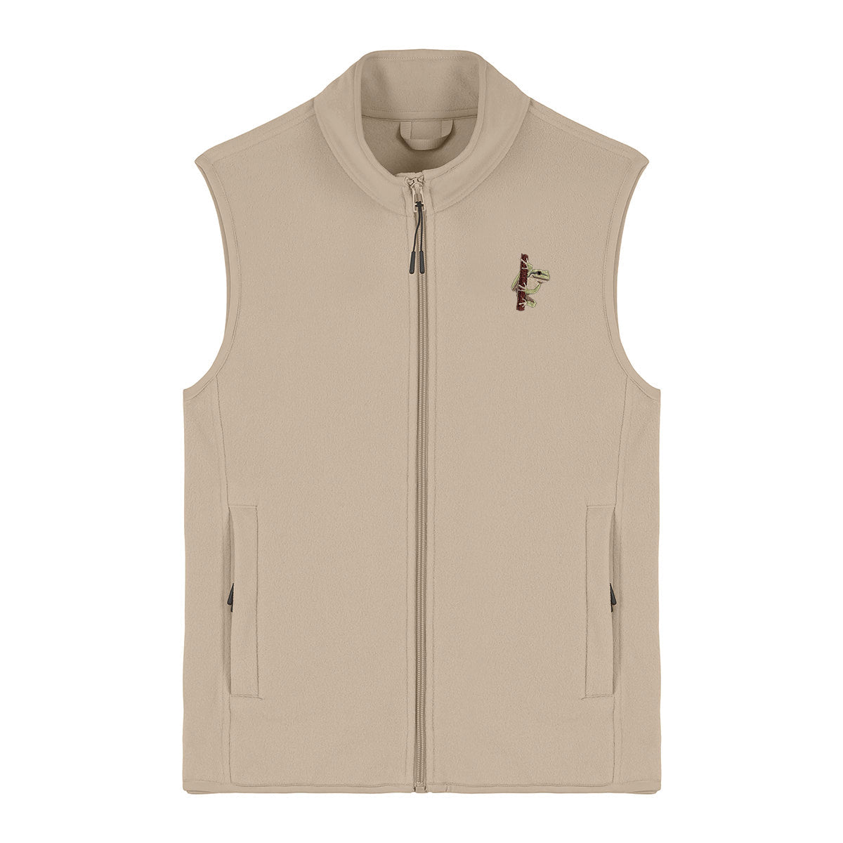 European Tree Frog Embroidered Women's Fleece Gilet Bodywarmer