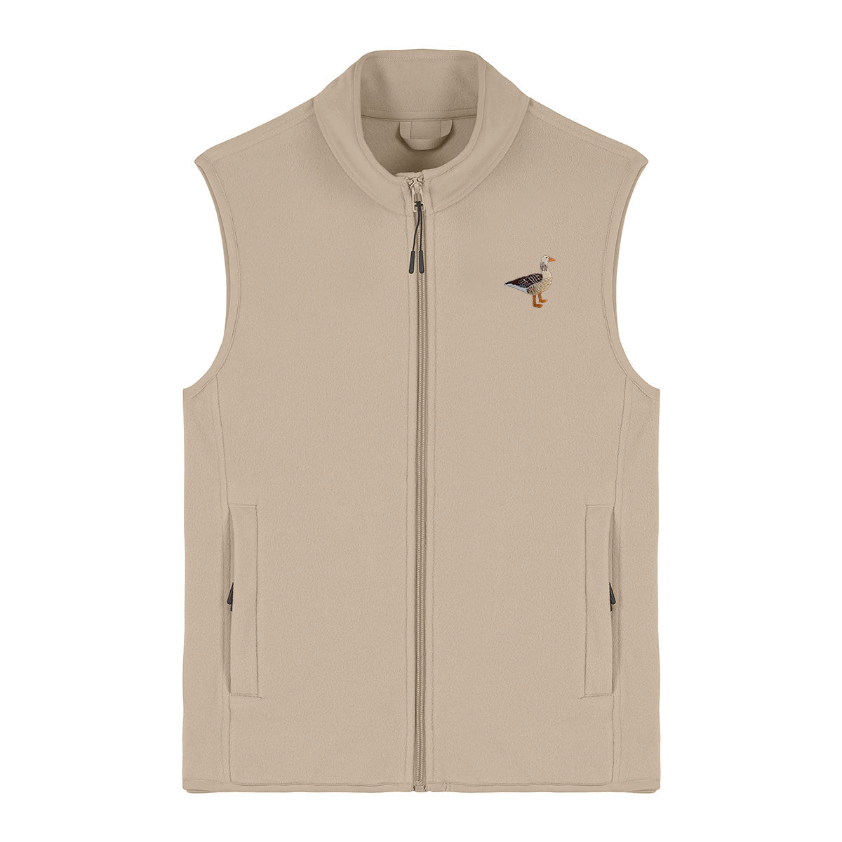 Greylag Goose Embroidered Women's Fleece Gilet Bodywarmer