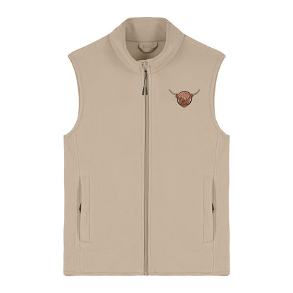 Highland Cow Embroidered Women's Fleece Gilet Bodywarmer