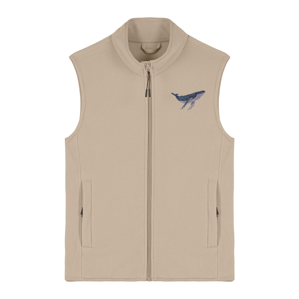 Humpback Whale Embroidered Women's Fleece Gilet Bodywarmer