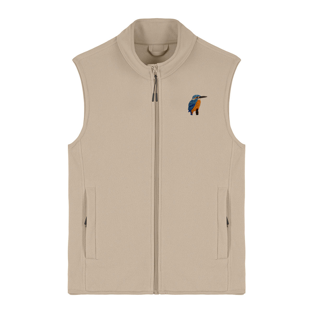 Kingfisher Embroidered Women's Fleece Gilet Bodywarmer