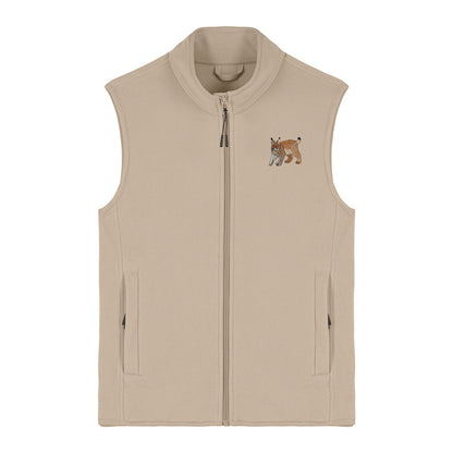 Lynx Embroidered Women's Fleece Gilet Bodywarmer