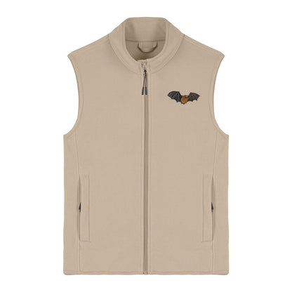 Noctule Bat Embroidered Women's Fleece Gilet Bodywarmer