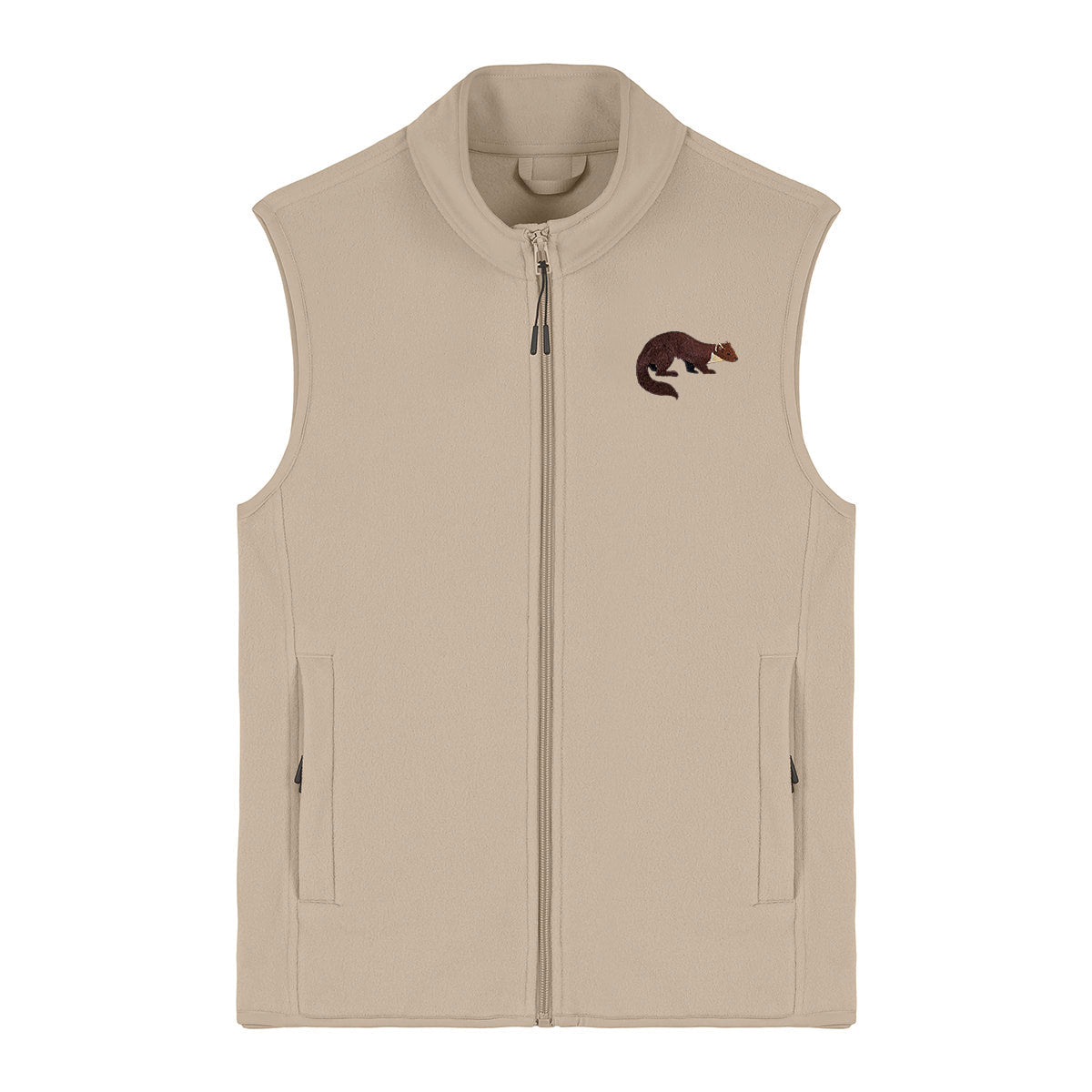 Pine Marten Embroidered Women's Fleece Gilet Bodywarmer