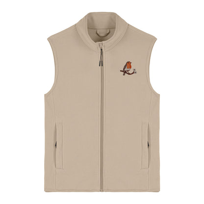 Robin Embroidered Women's Fleece Gilet Bodywarmer