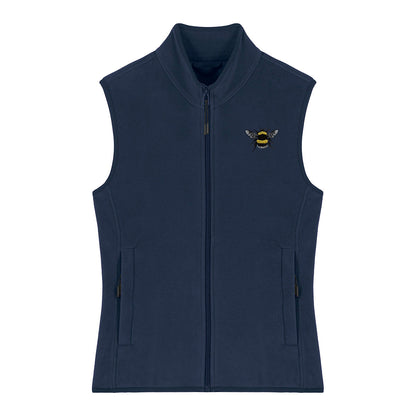Bumblebee Embroidered Women's Fleece Gilet Bodywarmer