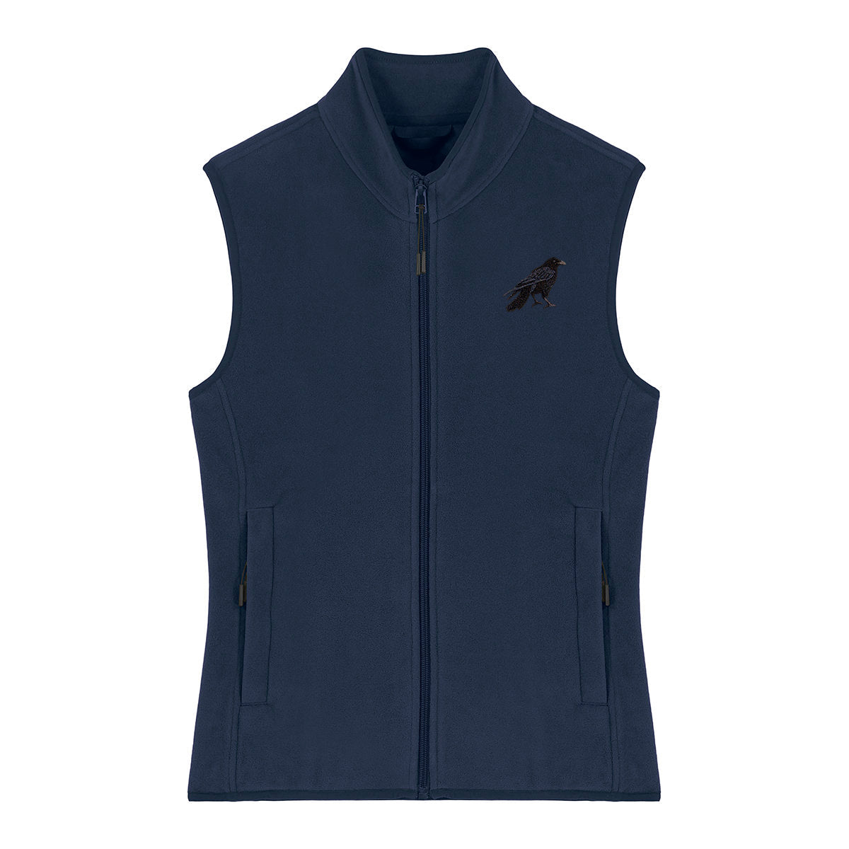 Crow Embroidered Women's Fleece Gilet Bodywarmer