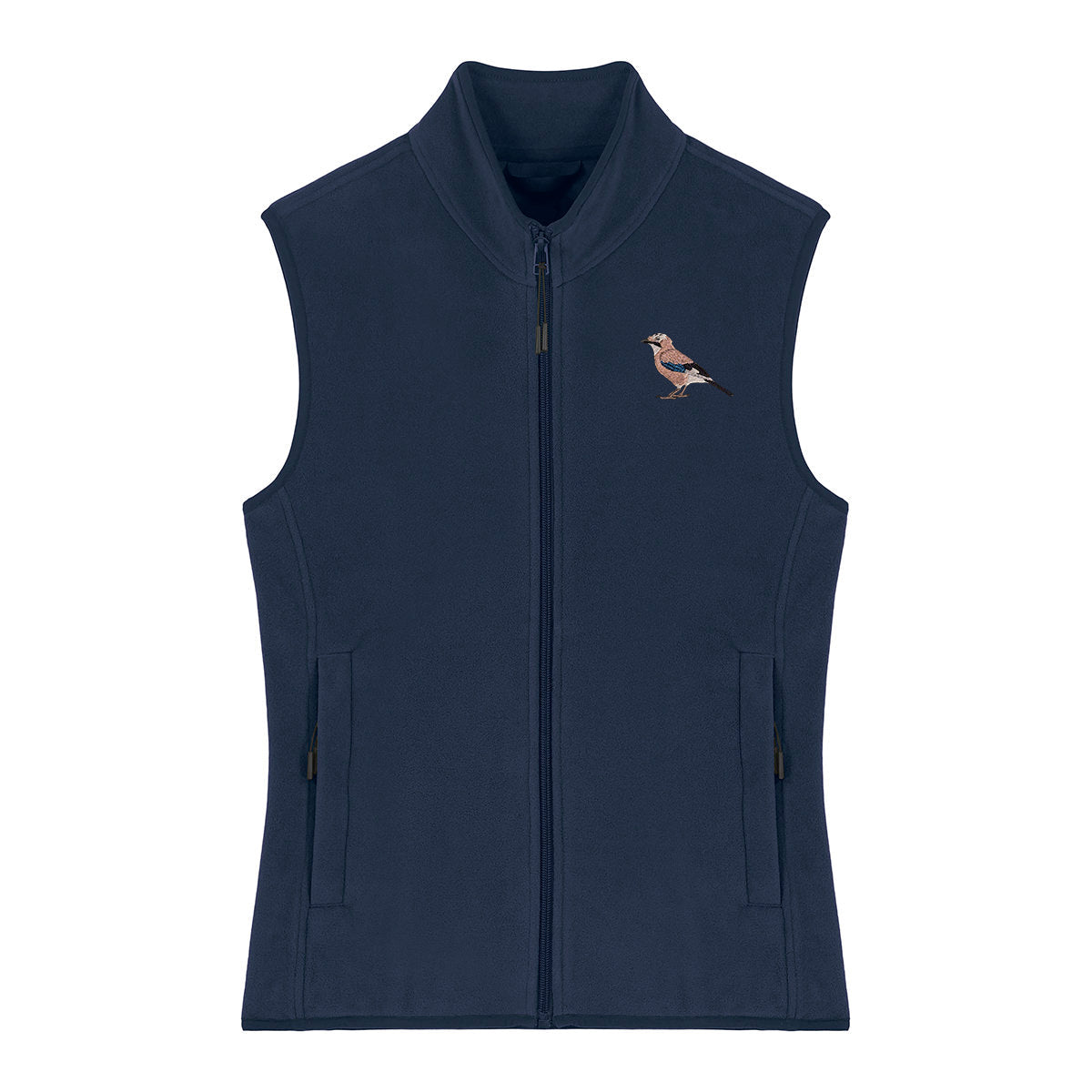 Eurasian Jay Embroidered Women's Fleece Gilet Bodywarmer