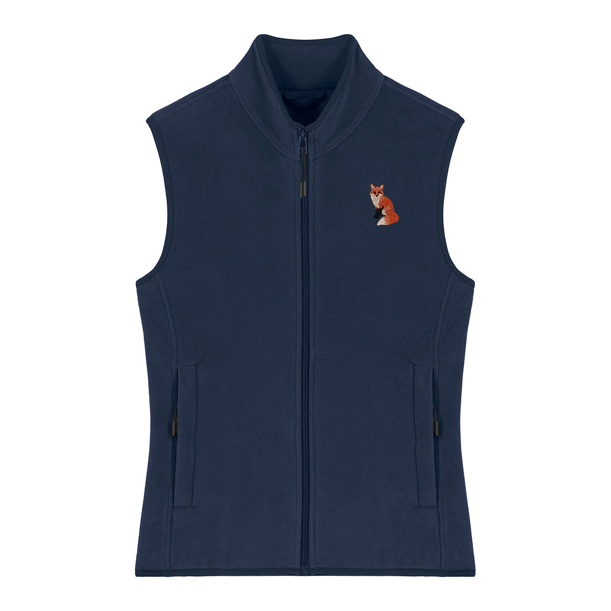 Fox Embroidered Women's Fleece Gilet Bodywarmer