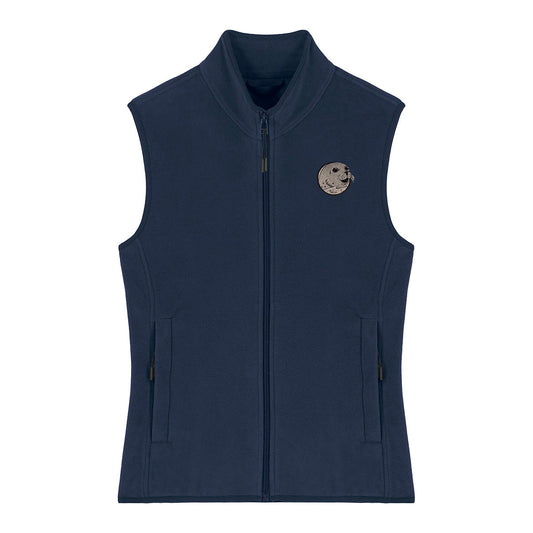 Grey Seal Embroidered Women's Fleece Gilet Bodywarmer