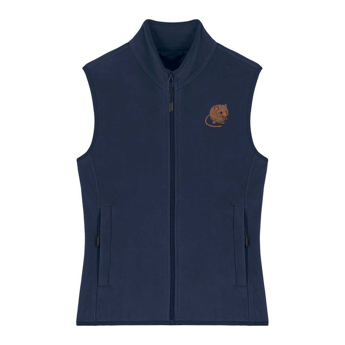 Harvest Mouse Embroidered Women's Fleece Gilet Bodywarmer