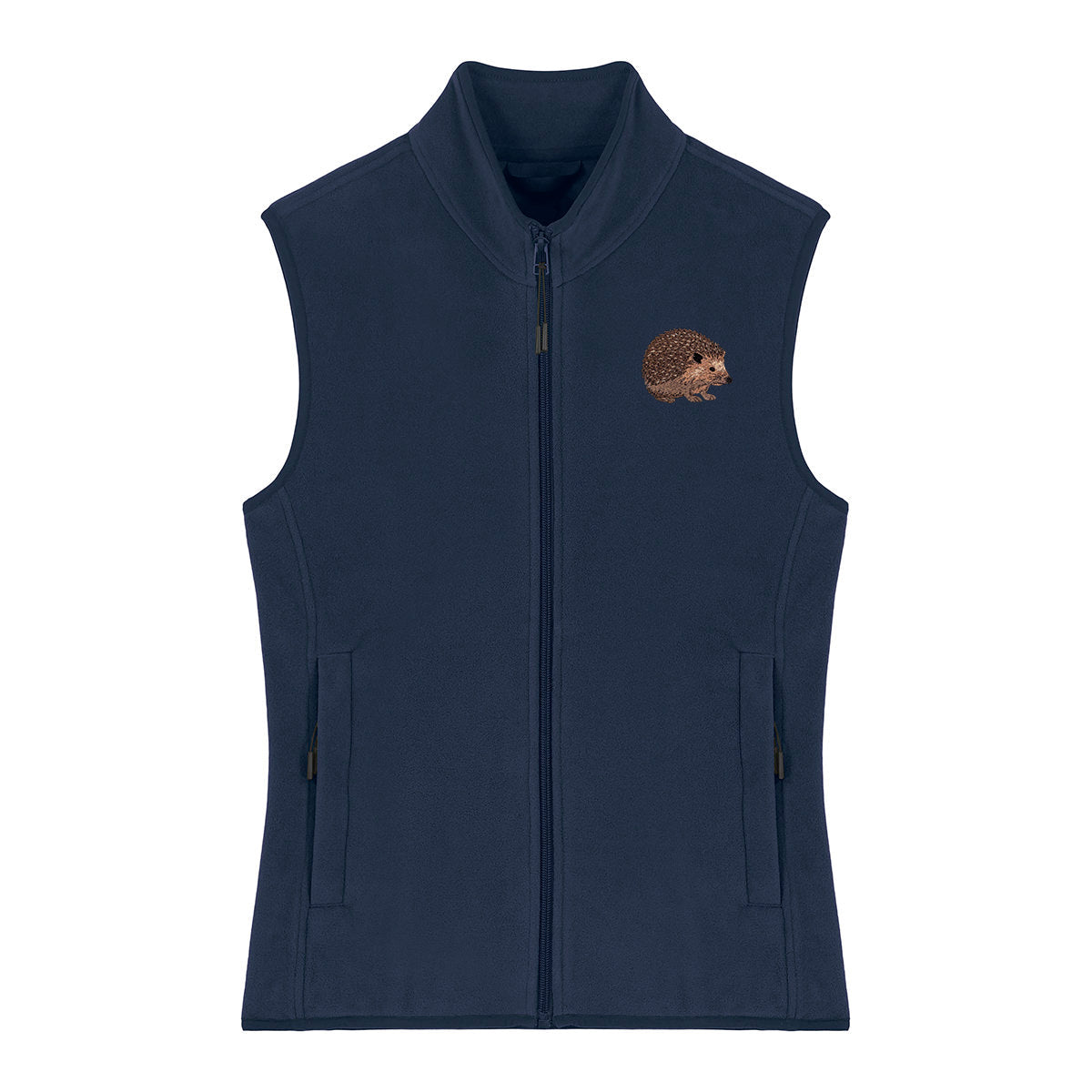 Hedgehog Embroidered Women's Fleece Gilet Bodywarmer