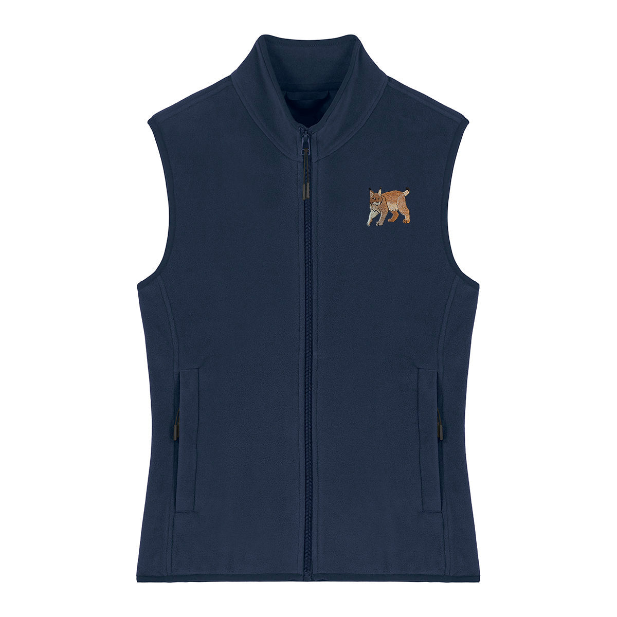 Lynx Embroidered Women's Fleece Gilet Bodywarmer