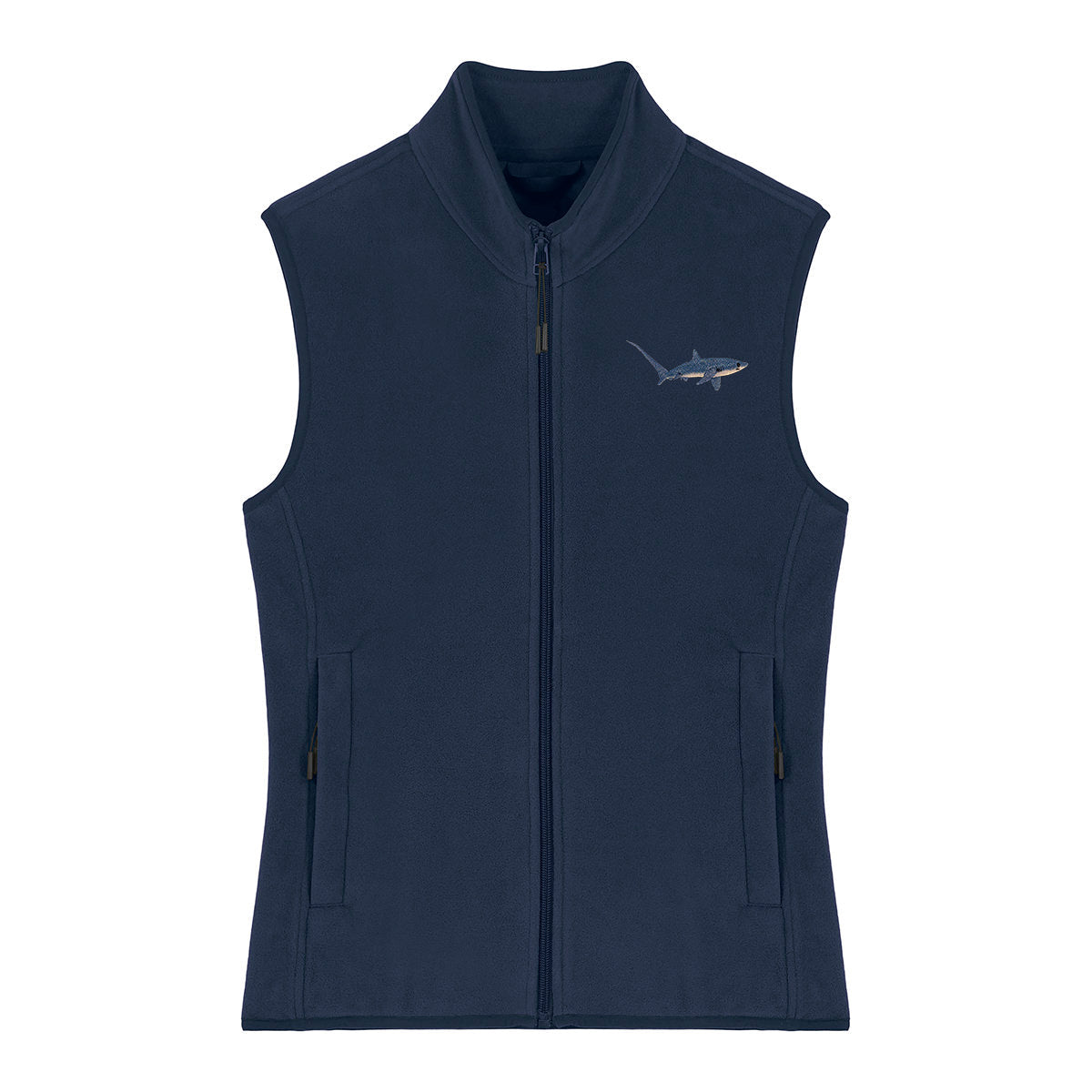 Thresher Shark Embroidered Women's Fleece Gilet Bodywarmer