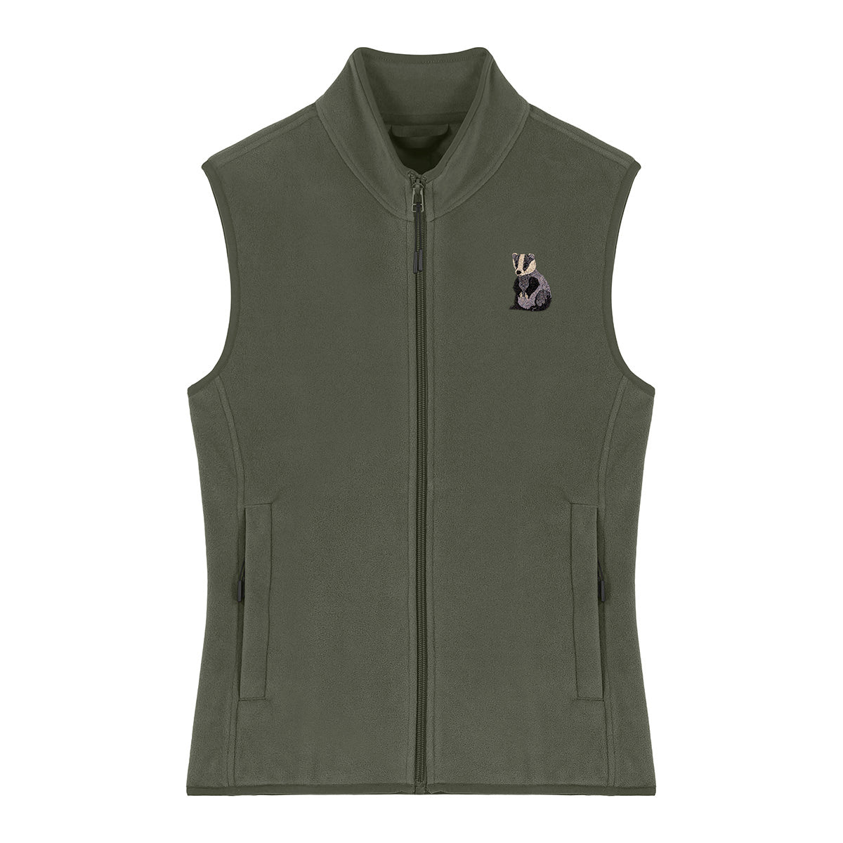 Badger Embroidered Women's Fleece Gilet Bodywarmer