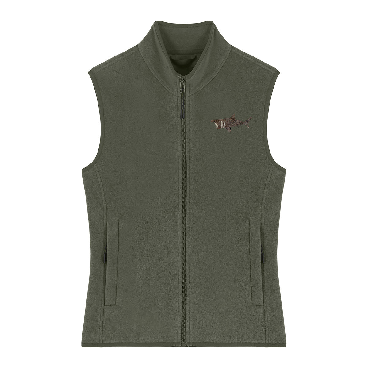 Basking Shark Embroidered Women's Fleece Gilet Bodywarmer