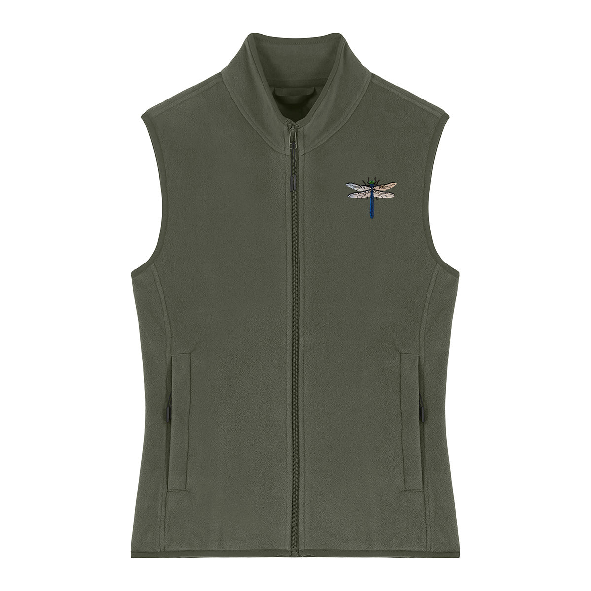 Dragonfly Embroidered Women's Fleece Gilet Bodywarmer