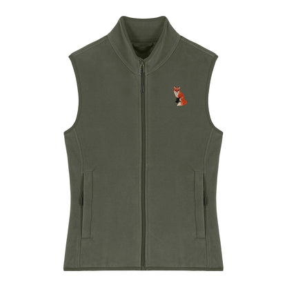 Fox Embroidered Women's Fleece Gilet Bodywarmer