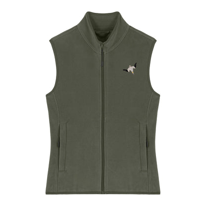 Gannet Embroidered Women's Fleece Gilet Bodywarmer
