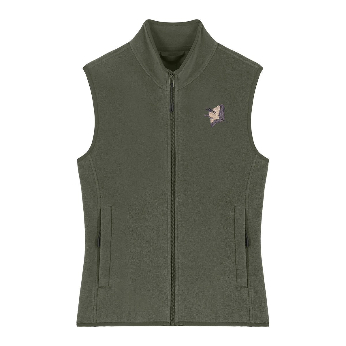 Manta Ray Embroidered Women's Fleece Gilet Bodywarmer