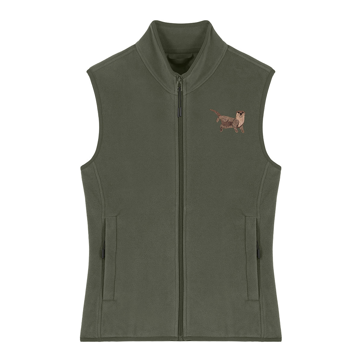Otter Embroidered Women's Fleece Gilet Bodywarmer