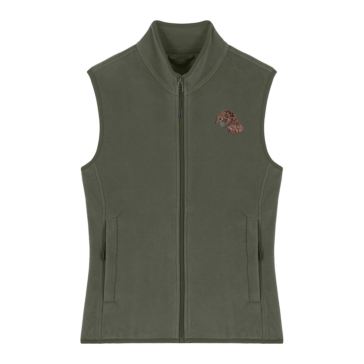 Pangolin Embroidered Women's Fleece Gilet Bodywarmer