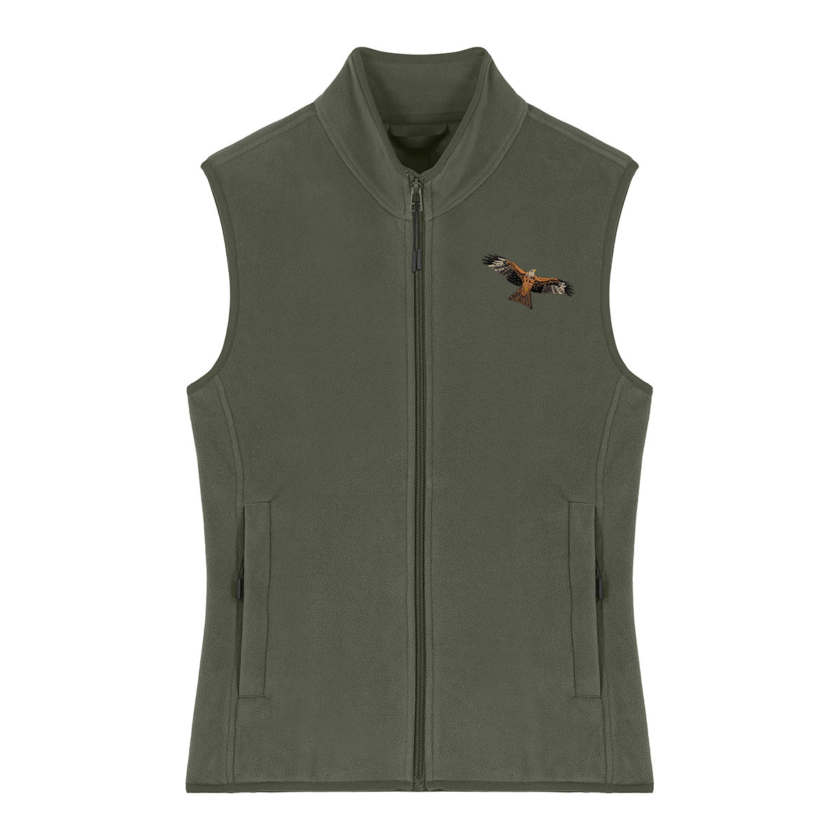Red Kite Embroidered Women's Fleece Gilet Bodywarmer