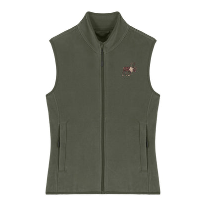Reindeer Embroidered Women's Fleece Gilet Bodywarmer