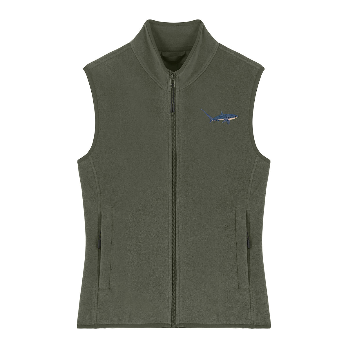 Thresher Shark Embroidered Women's Fleece Gilet Bodywarmer