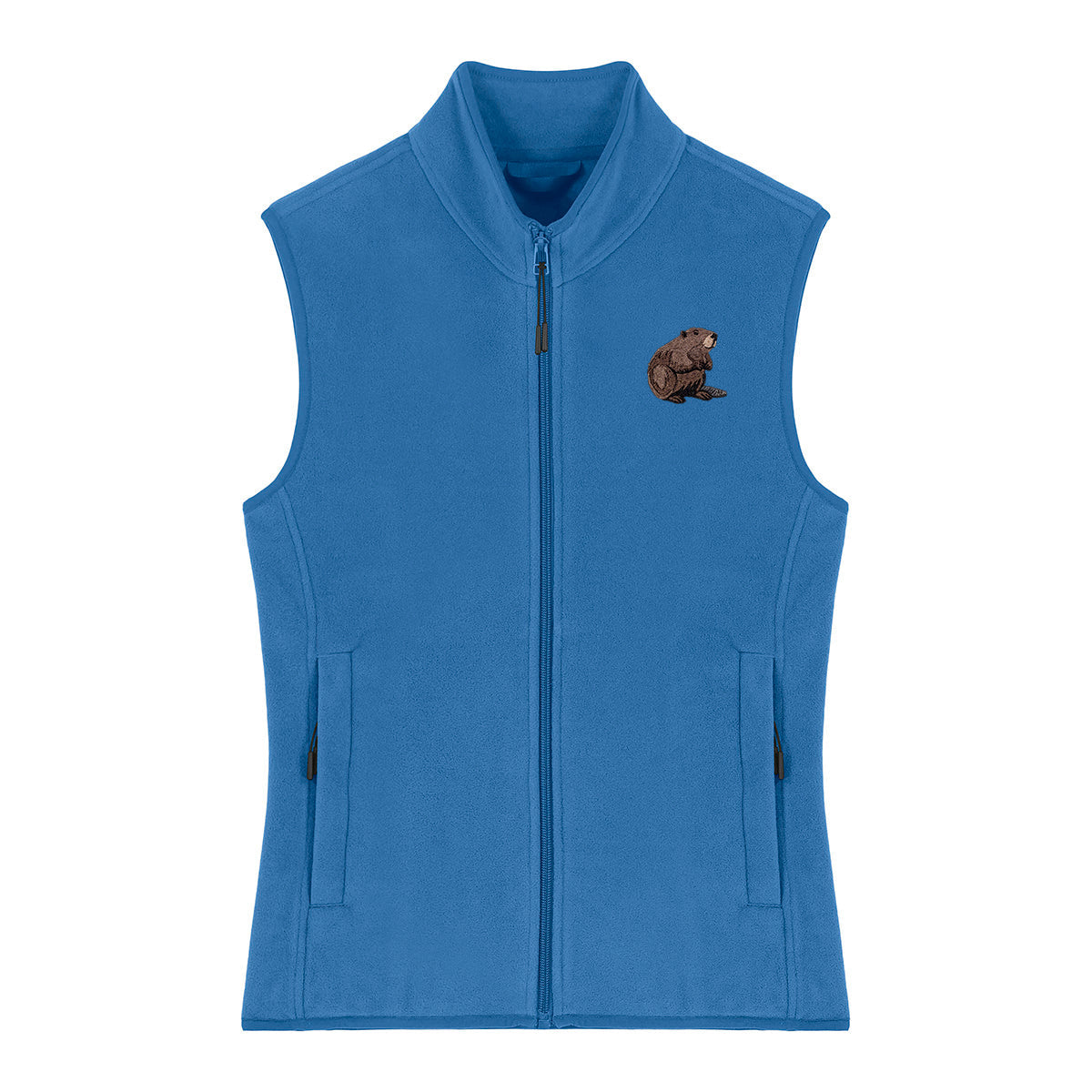 Beaver Embroidered Women's Fleece Gilet Bodywarmer