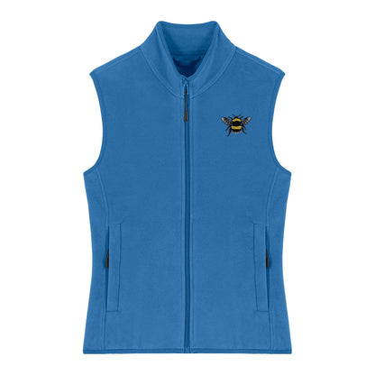 Bumblebee Embroidered Women's Fleece Gilet Bodywarmer
