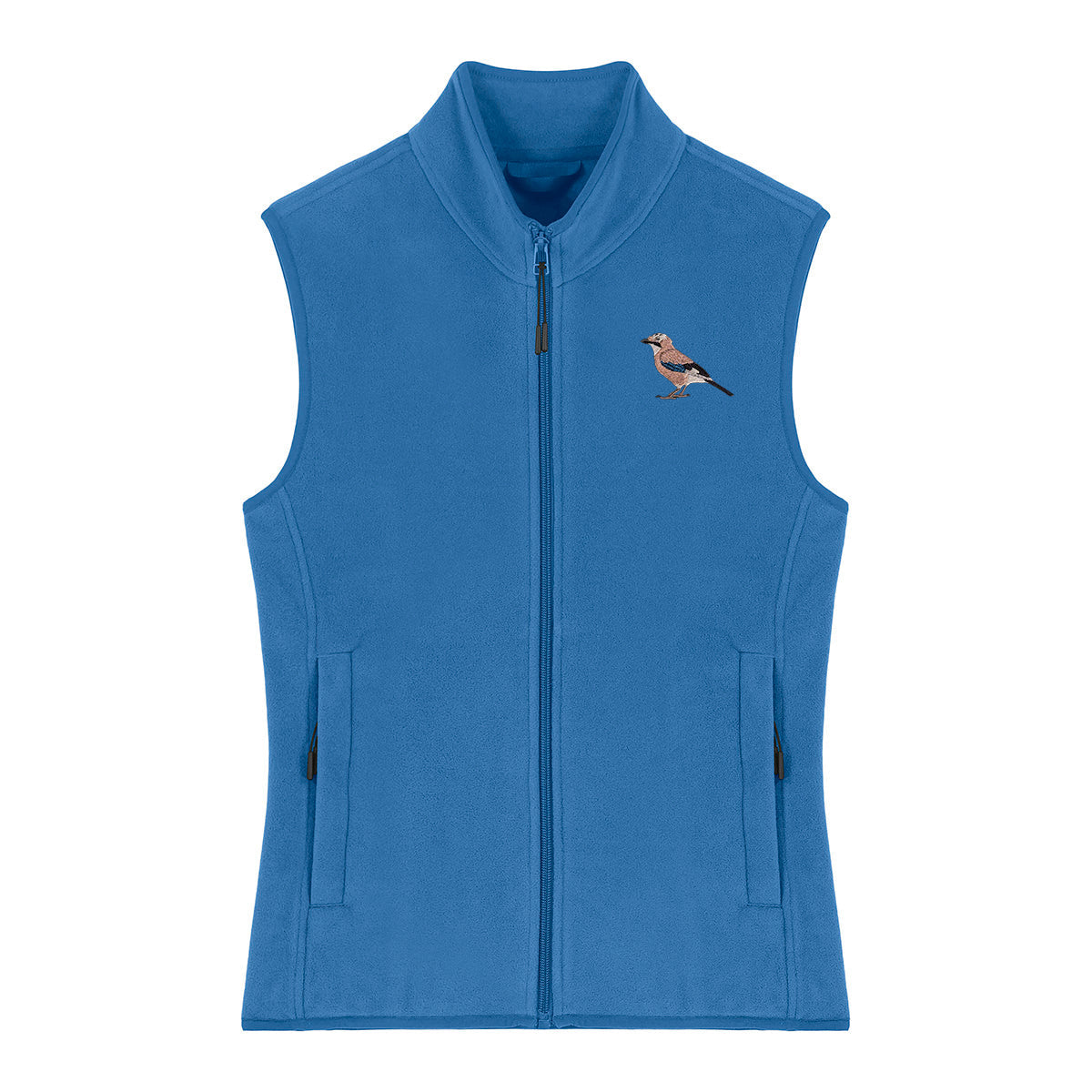 Eurasian Jay Embroidered Women's Fleece Gilet Bodywarmer