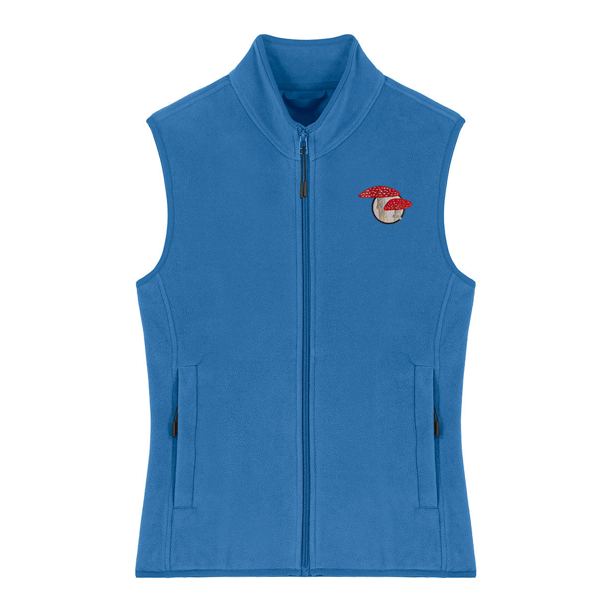 Fly Agaric Mushroom Embroidered Women's Fleece Gilet Bodywarmer