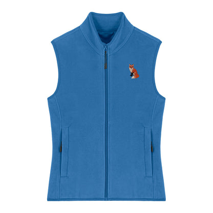 Fox Embroidered Women's Fleece Gilet Bodywarmer