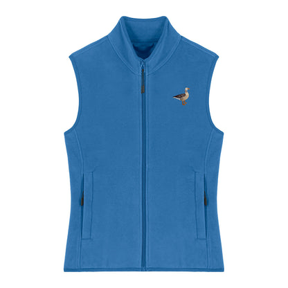 Greylag Goose Embroidered Women's Fleece Gilet Bodywarmer
