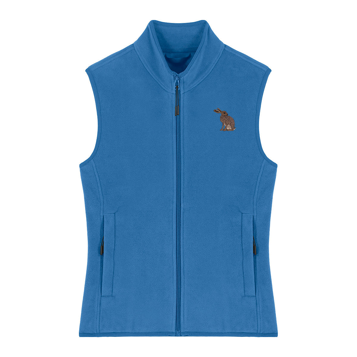 Hare Embroidered Women's Fleece Gilet Bodywarmer