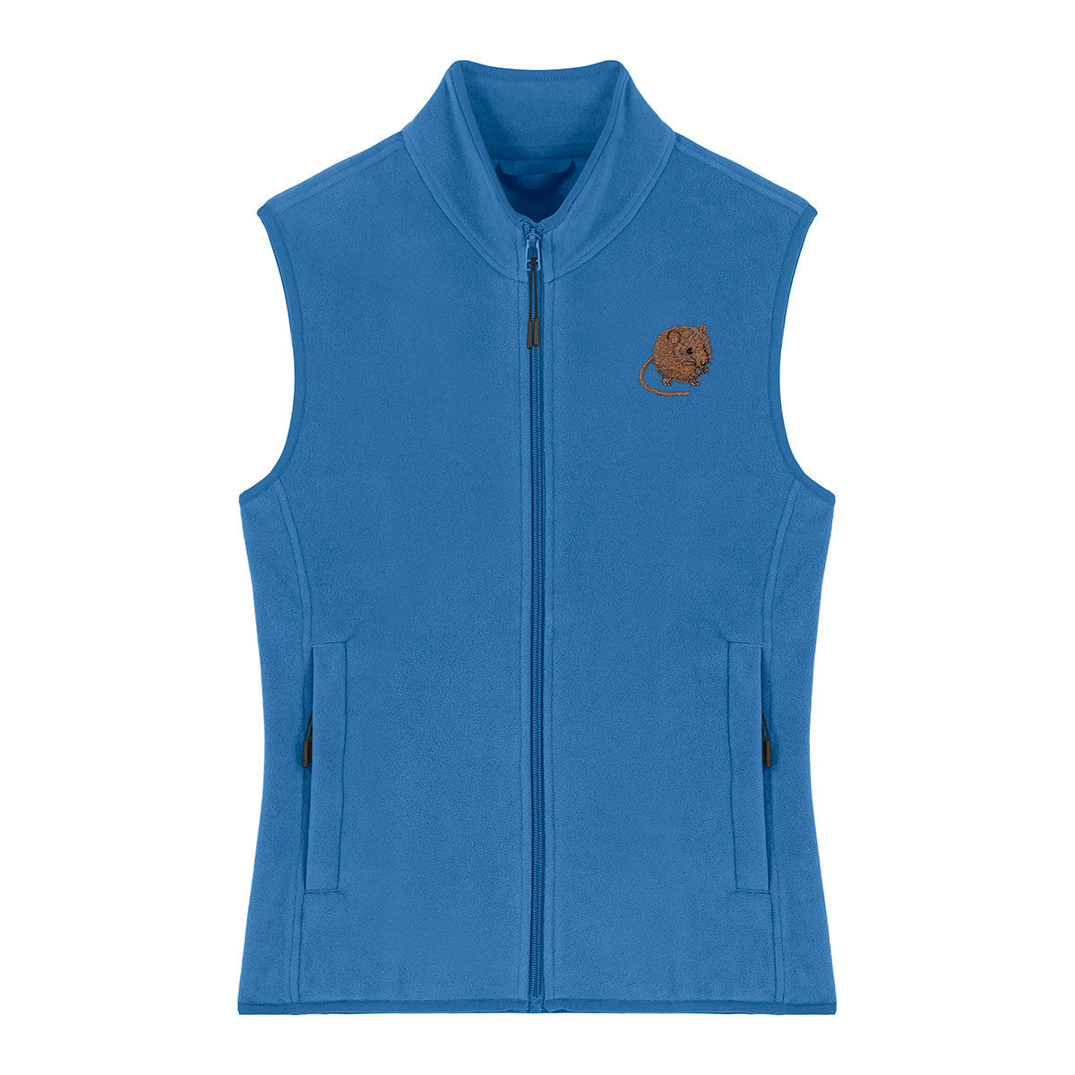 Harvest Mouse Embroidered Women's Fleece Gilet Bodywarmer