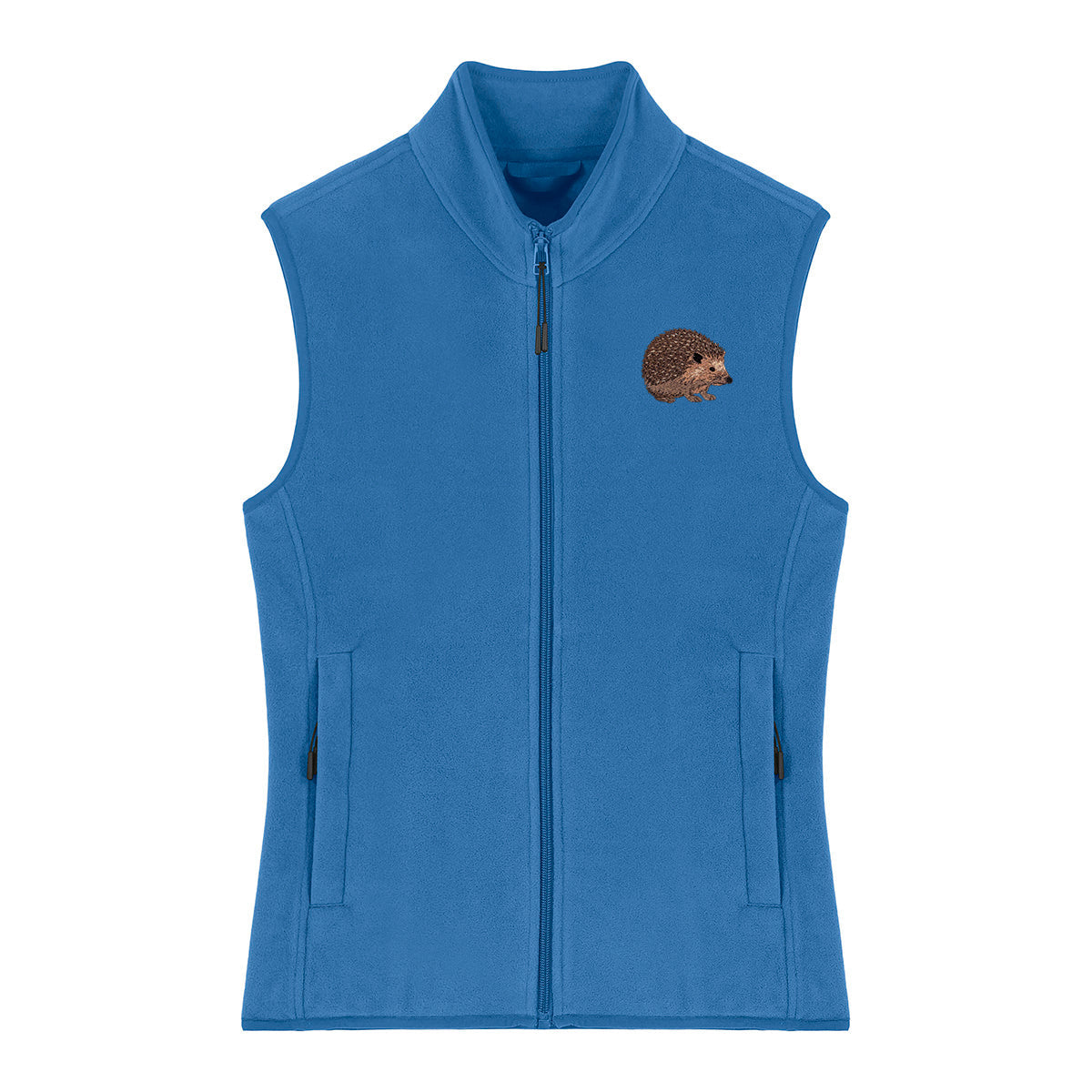 Hedgehog Embroidered Women's Fleece Gilet Bodywarmer