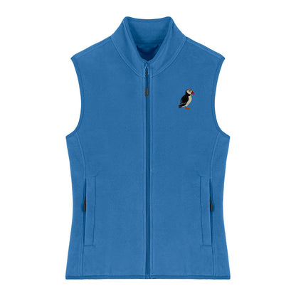 Puffin Embroidered Women's Fleece Gilet Bodywarmer