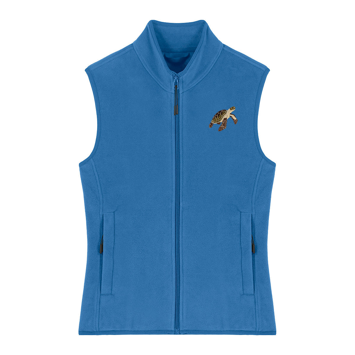 Sea Turtle Embroidered Women's Fleece Gilet Bodywarmer