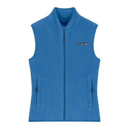 Thresher Shark Embroidered Women's Fleece Gilet Bodywarmer