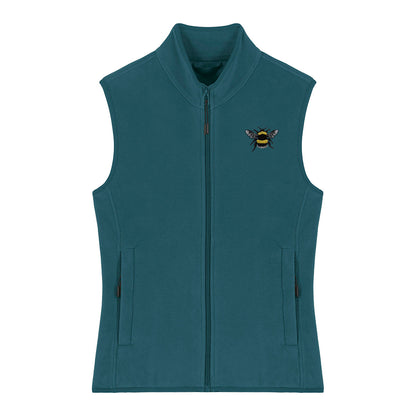 Bumblebee Embroidered Women's Fleece Gilet Bodywarmer