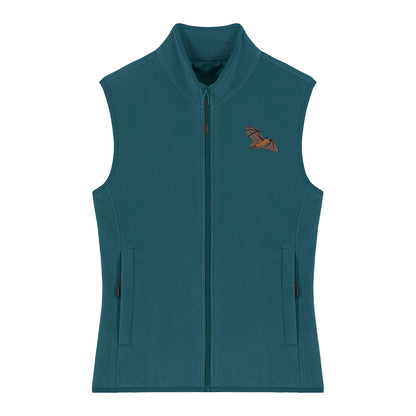 Fruit Bat Embroidered Women's Fleece Gilet Bodywarmer