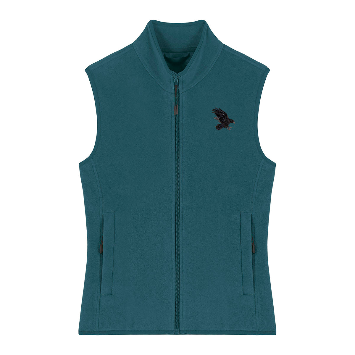 Raven Embroidered Women's Fleece Gilet Bodywarmer