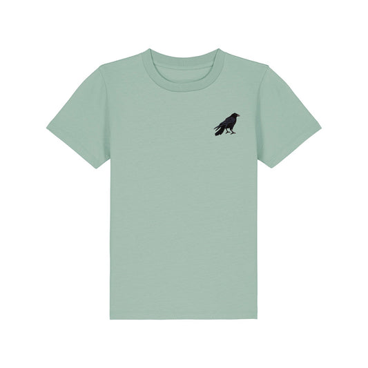Crow Embroidered Kids T-Shirt
