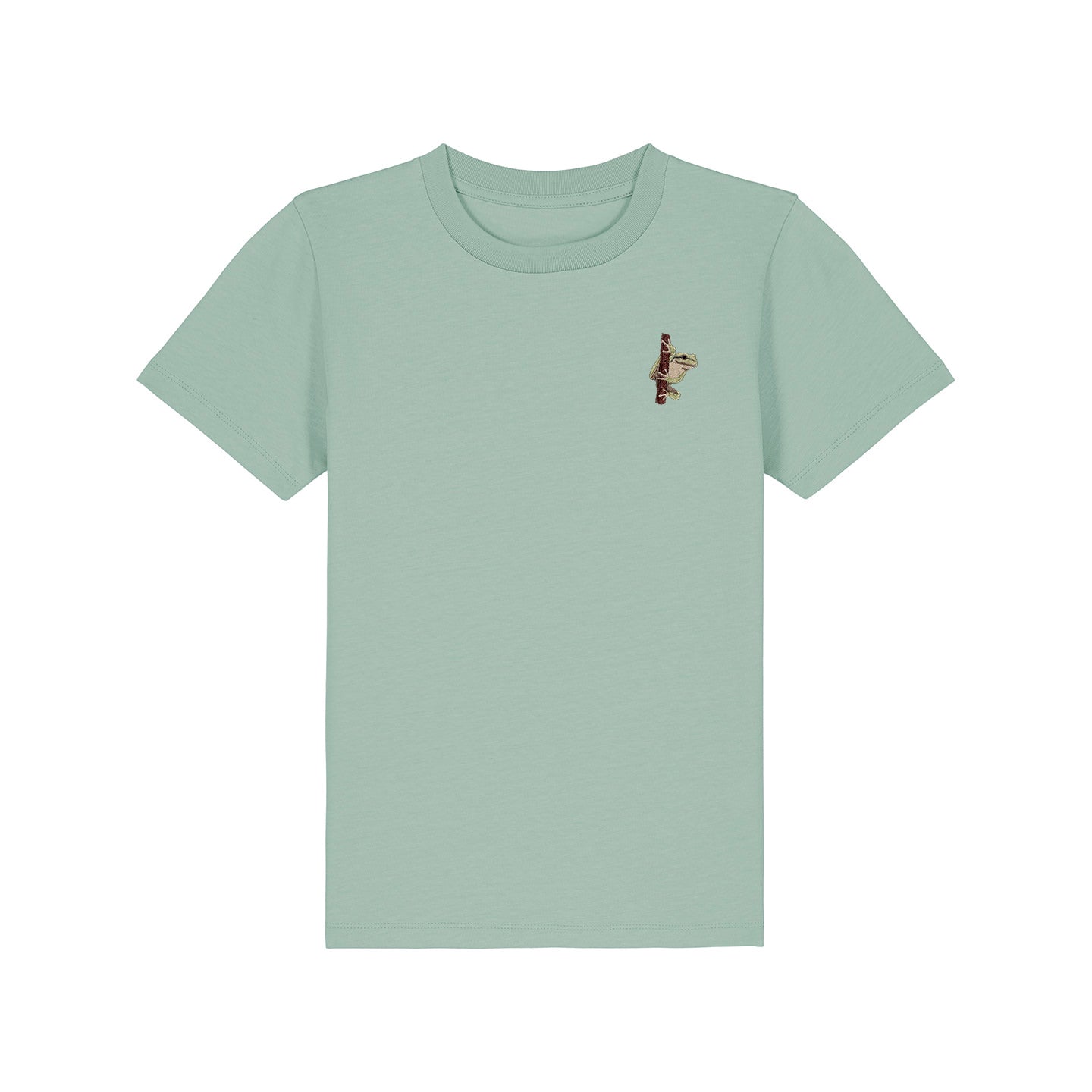 European Tree Frog Embroidered Kids T-Shirt
