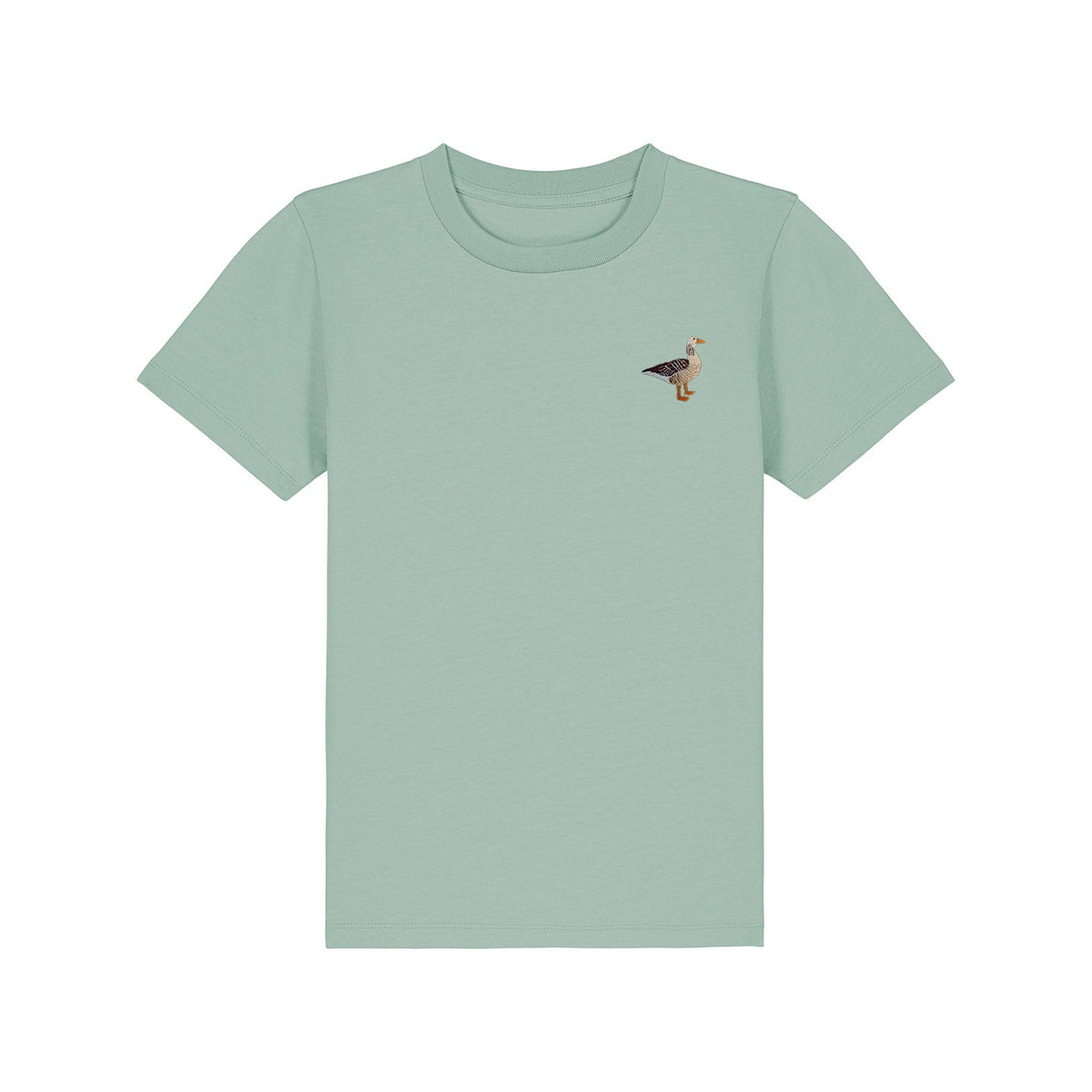 Greylag Goose Embroidered Kids T-Shirt