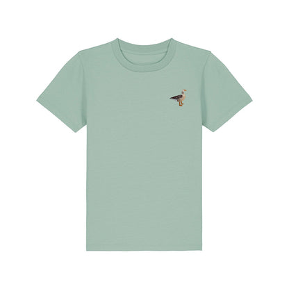 Greylag Goose Embroidered Kids T-Shirt
