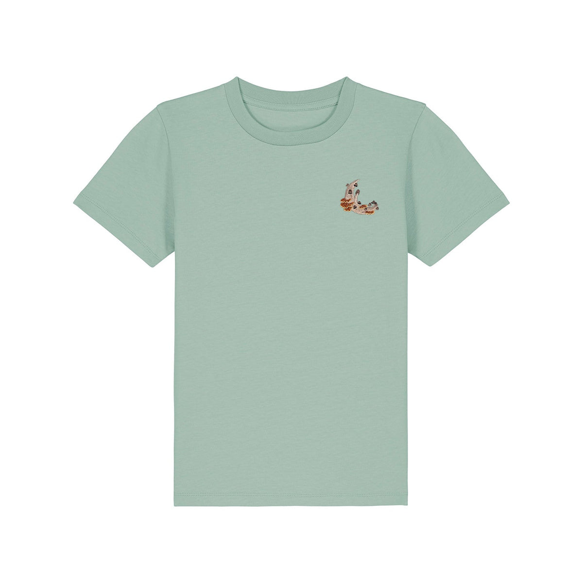 Mushroom Moon Crescent Embroidered Kids T-Shirt