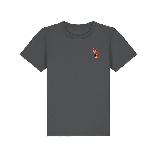 Fox Embroidered Kids T-Shirt